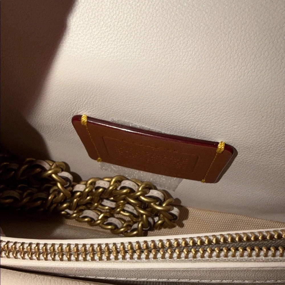 Coach Quilted Tabby 26 in Chalk with Brass hardware - Picture 12 of 14